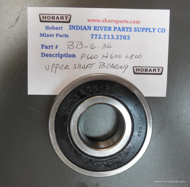 Hobart P660, H600-L800, M802  Upper  Agitator Shaft Bearing # BB-6-36